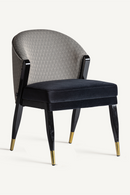 Chaise de salle à manger en velours noir | Vical Home Trun | OROA.fr