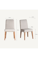 Chaise haute de salle à manger rembourrée grise (2) | Vical Home Berney | OROA.fr