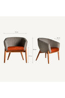 Fauteuil baril clouté gris | Vical Home Neive | OROA.fr