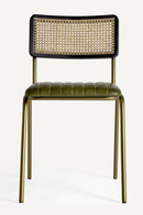 Chaise de salle à manger en cuir vert | Vical Home Almstock | OROA.fr