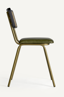 Chaise de salle à manger en cuir vert | Vical Home Almstock | OROA.fr