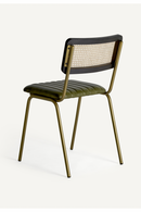 Chaise de salle à manger en cuir vert | Vical Home Almstock | OROA.fr