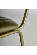 Chaise de salle à manger en cuir vert | Vical Home Almstock | OROA.fr