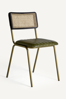 Chaise de salle à manger en cuir vert | Vical Home Almstock | OROA.fr