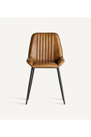 Chaise de salle à manger en cuir Camel (2)| Vical Home Morton | OROA.fr