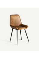 Chaise de salle à manger en cuir Camel (2)| Vical Home Morton | OROA.fr