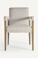 Fauteuil d'appoint en lin crème | Vical Home Baena | OROA.fr