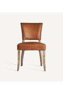 Chaise de salle à manger en cuir brun (2) | Vical Home Tolla | OROA.fr