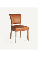 Chaise de salle à manger en cuir brun (2) | Vical Home Tolla | OROA.fr