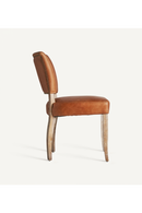 Chaise de salle à manger en cuir brun (2) | Vical Home Tolla | OROA.fr