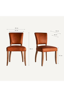 Chaise de salle à manger en cuir brun (2) | Vical Home Tolla | OROA.fr