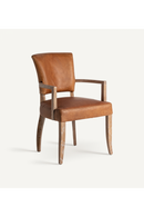 Fauteuil d'appoint en cuir brun | Vical Home Tolla | OROA.fr