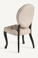 Chaise de salle à manger touffue en lin gris (2) | Vical Home Jena | OROA.fr