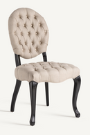 Chaise de salle à manger touffue en lin gris (2) | Vical Home Jena | OROA.fr
