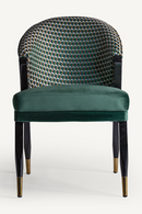 Chaise à manger en velours vert | Vical Home Kelheim | OROA.fr
