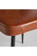 Chaise de salle à manger en cuir brun capitonné (2) | Vical Home Dexter | OROA.fr