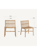 Chaise de salle à manger en rotin marron | Vical Home Tandag | OROA.fr