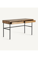 Bureau à 2 tiroirs en bois d'orme | Vical Home Nuapa | OROA.fr