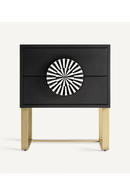 Table de nuit noire à 2 tiroirs | Vical Home Gatsby | OROA.fr
