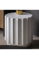 Table d'appoint cannelée blanche | Vical Home Mulcey | OROA.fr