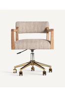 Chaise de bureau pivotante en bois de chêne | Vical Home Nozay | OROA.fr