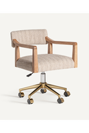 Chaise de bureau pivotante en bois de chêne | Vical Home Nozay | OROA.fr