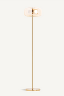 Lampadaire avec abat-jour en verre brun | Vical Home Leslia