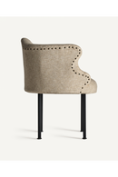 Fauteuil beige en jute clouté | Vical Home Crovie | OROA.fr