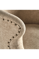 Fauteuil beige en jute clouté | Vical Home Crovie | OROA.fr
