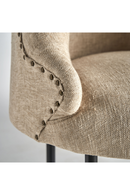 Fauteuil beige en jute clouté | Vical Home Crovie | OROA.fr