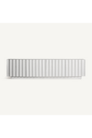 Meuble multimédia 4 portes cannelé blanc | Vical Home Mulcey | OROA.fr