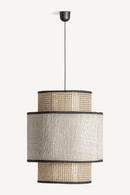 Suspension cylindrique en rotin | Vical Home Glesse