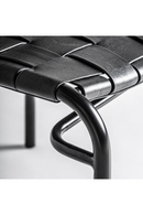 Chaise de salle à manger en cuir noir tressé (2) | Vical Home Franey | OROA.fr
