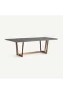 Table de salle à manger rectangulaire en pierre noire | Vical Home Tremp | OROA.fr