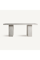 Table de salle à manger en ciment blanc | Vical Home Vytina | OROA.fr