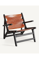 Fauteuil lounge en cuir marron | Vical Home Bourthes | OROA.fr