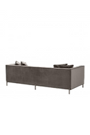 Canapé 4 places matelassé en velours gris | Eichholtz Sienna | Meubleluxe.fr
