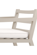 Chaise d'extérieur de salle à manger finition sable | Eichholtz Delta | Meubleluxe.fr