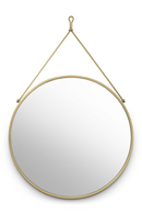 Miroir rond suspendu en laiton | Eichholtz Morongo | Meubleluxe.fr