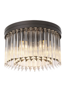 Plafonnier bronze en verre | Eichholtz Evina | Meubleluxe.fr