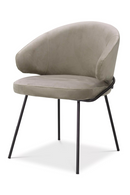 Chaise de salle à manger en velours taupe | Eichholtz Kinley | Meubleluxe.fr