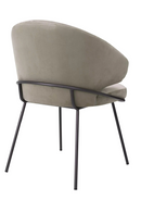 Chaise de salle à manger en velours taupe | Eichholtz Kinley | Meubleluxe.fr