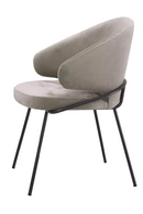 Chaise de salle à manger en velours taupe | Eichholtz Kinley | Meubleluxe.fr