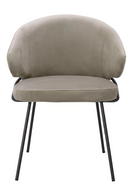Chaise de salle à manger en velours taupe | Eichholtz Kinley | Meubleluxe.fr