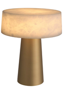 Lampe de table en laiton vieilli et albâtre | Eichholtz Cinco