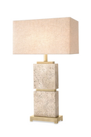 Lampe de table en travertin et laiton | Eichholtz Newton L | Meubleluxe.fr