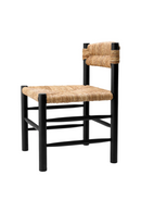 Chaise de salle à manger en bois noir et jonc de mer | Eichholtz Cosby | Meubleluxe.fr