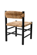 Chaise de salle à manger en bois noir et jonc de mer | Eichholtz Cosby | Meubleluxe.fr