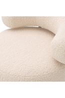 Fauteuil molletonnée blanc et laiton brossé | Eichholtz Thompson | Meubleluxe.fr
