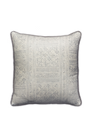 Coussin batik gris avec passepoil en velours | Andrew Martin Ostuni | Meubleluxe.fr